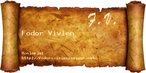 Fodor Vivien névjegykártya